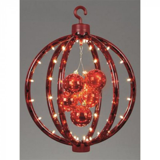 Premier Decorations 30CM Reflector Ball LED Light - Red