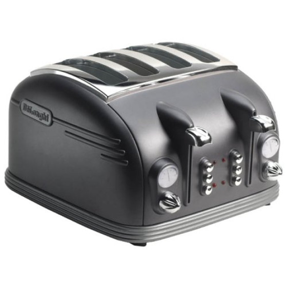 Delonghi CTM4023 Toaster 4 Slice Metropolis Finish