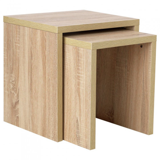 Oscar Nest of 2 Tables - Oak Effect