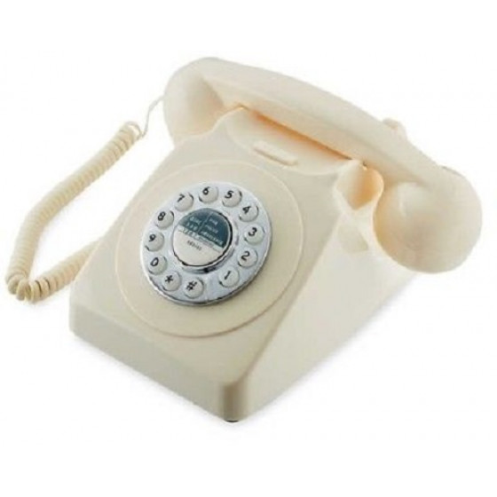 Reka Retro Corded Home Phone - Cream