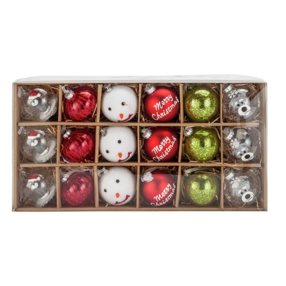 Heart of House 18 Piece Baubles Christmas Decorations Pack - Festive Fun