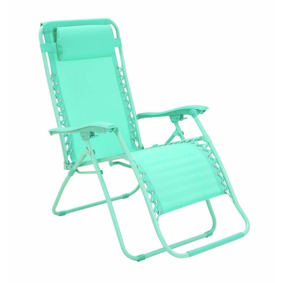 Home Zero Gravity Outdoor Chair Recliner Sun Lounger - Teal