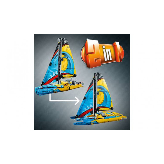 Lego 42074 Technic Racing Yacht Catamaran Model Set