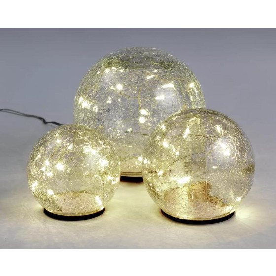 Habitat Set Of 3 Firefly Orb Christmas Lights - Gold