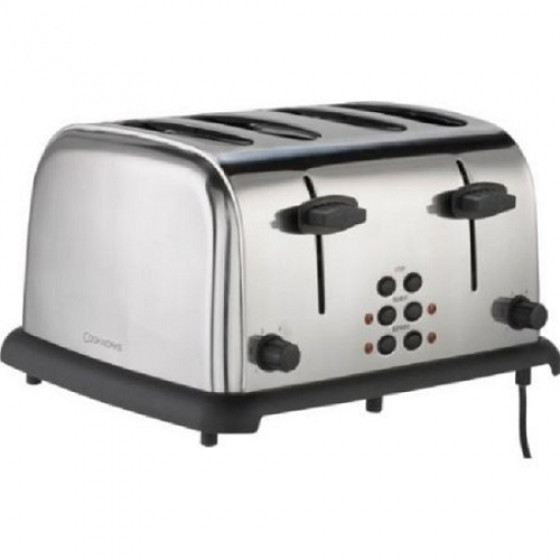 Cookworks 4 Slice Toaster - Stainless Steel (Slight Dent)
