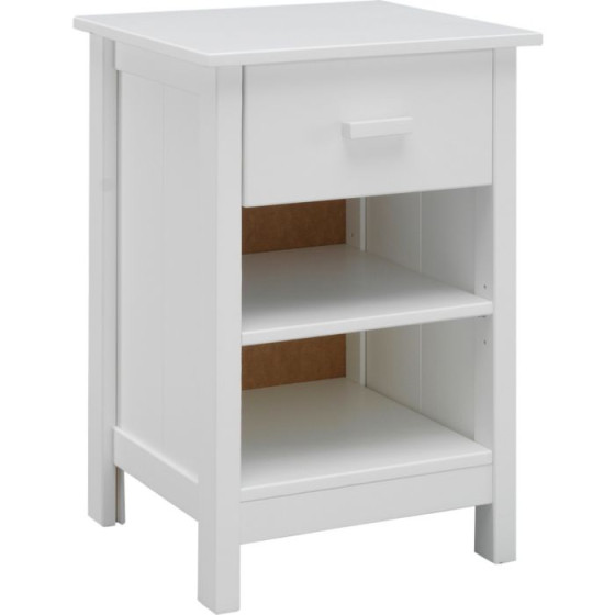 Milsten 1 Drawer Bedside Chest - White
