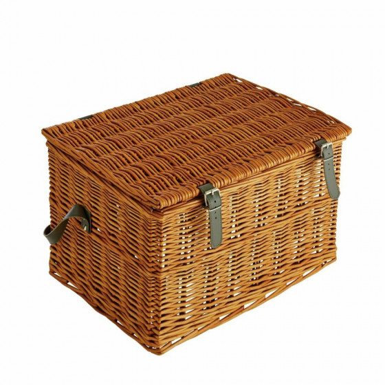 Home Traditional Hamper Lined Basket - Brown