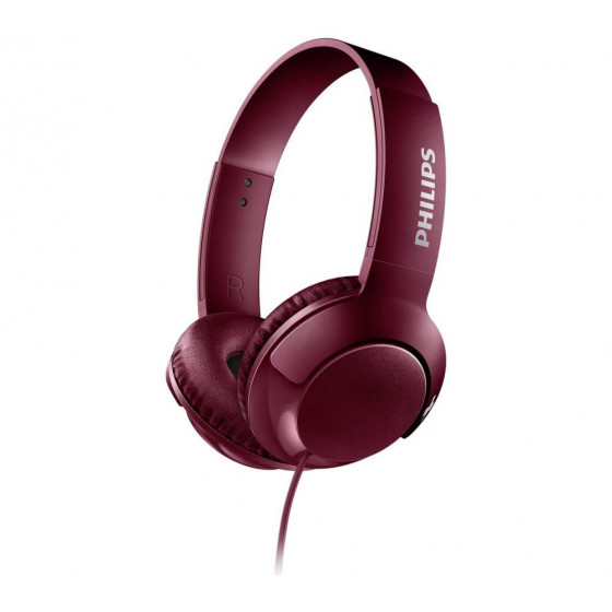 Philips SHL3070 On-Ear Headphones - Maroon