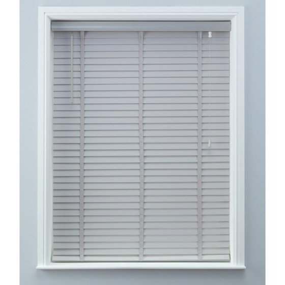 Home Elliott 50mm Wooden Tape Venetian Blind - Grey