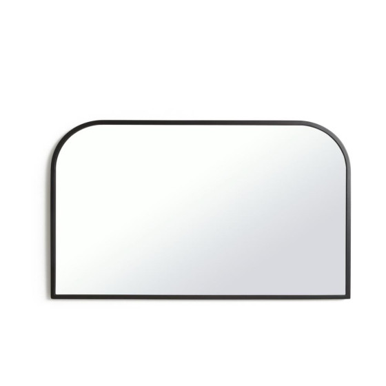 Habitat Oval Overmantle Metal Mirror - Black