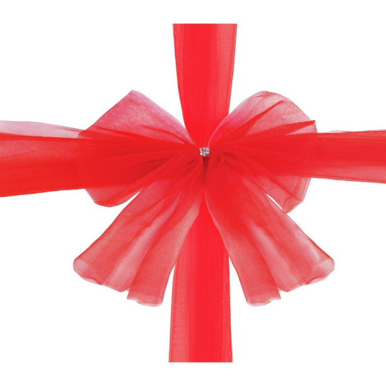 Home Christmas Door Bow - Red