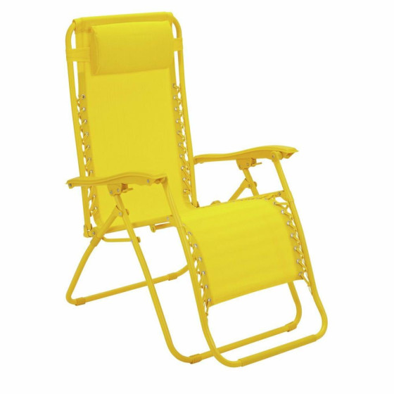 Home Zero Gravity Sun Lounger - Yellow (No Head Rest)