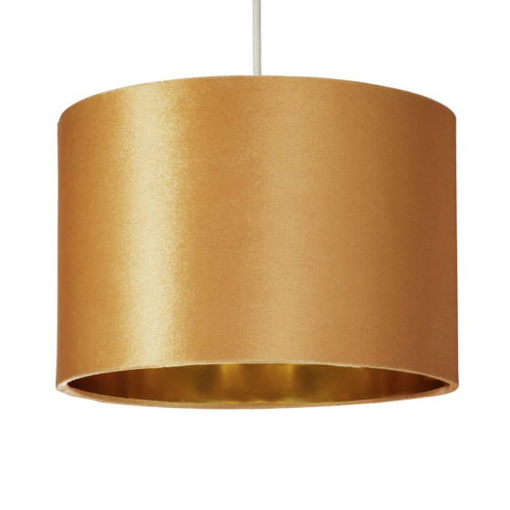 Home Velvet Drum Shade - Mustard