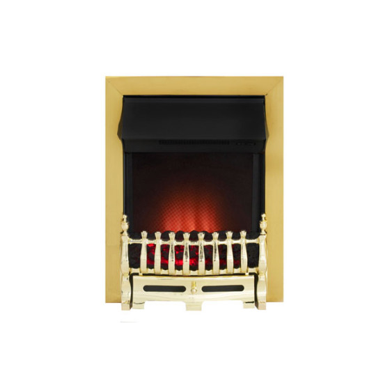 Adam Hertford Brass Electric Inset Fire