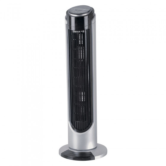 Challenge Silver Oscillating Tower Fan with Remote Control