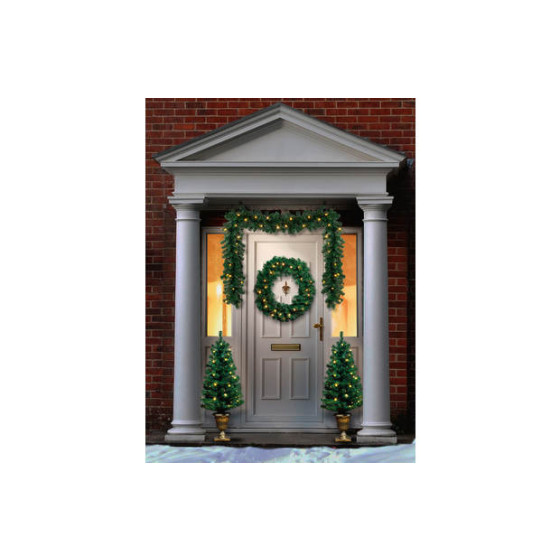 Premier Decorations Pre-Lit Christmas Door Set (No Wreath)
