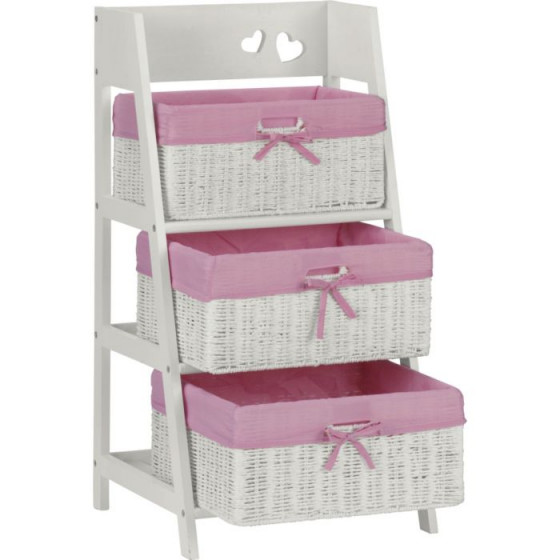 Mia 3 Bin Storage Unit with Baskets