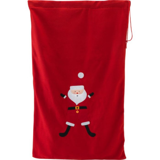 Red Fabric Santa Christmas Sack