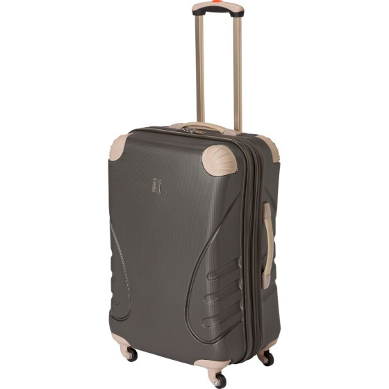 IT PC Protect Expandable Medium 4 Wheel Suitcase - Charcoal
