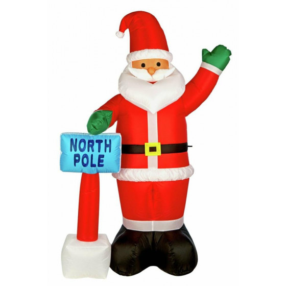 Home Inflatable Santa With Sign