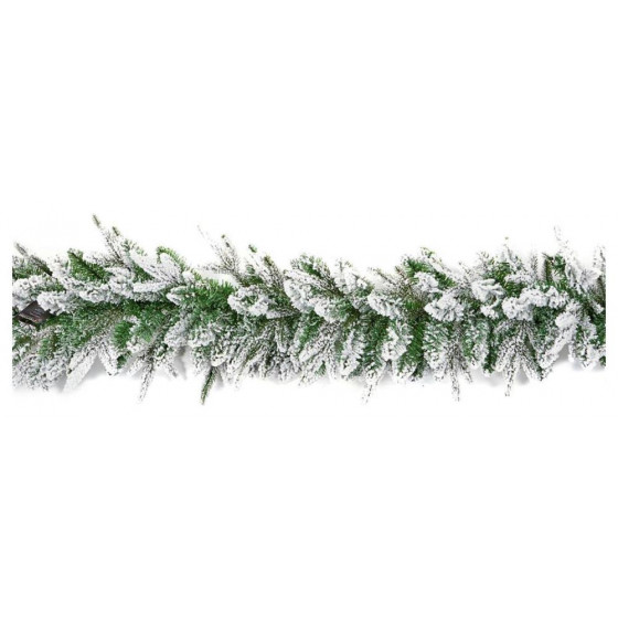 Premier Decorations 1.8m Snow Garland - Green