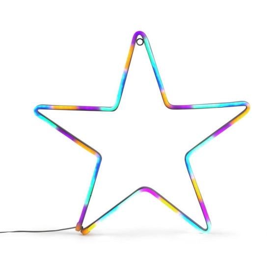 Habitat Neon Hanging Christmas Star Decoration
