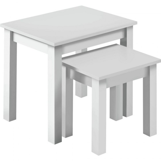 Nest of 2 Tables - White (Damaged Corner On Large Table)