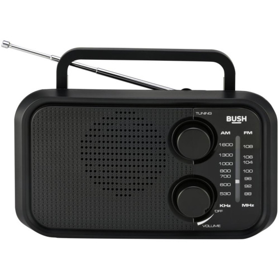 Bush PR-206 FM/AM Portable Radio - Black