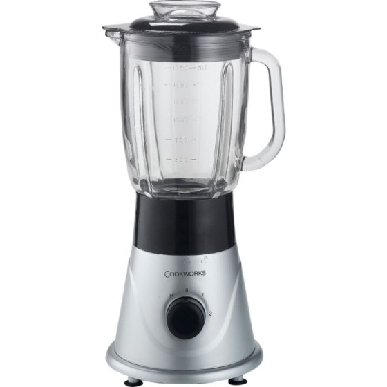Cookworks Glass Blender - Silver