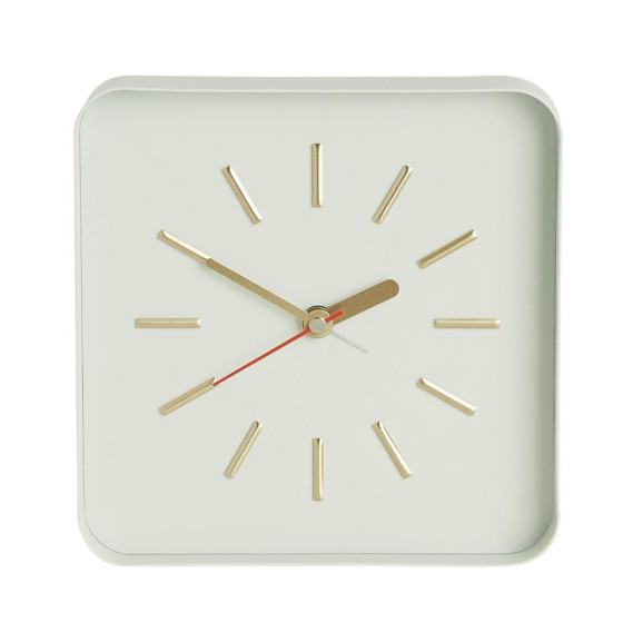 Habitat Lester Metal Alarm Clock - White