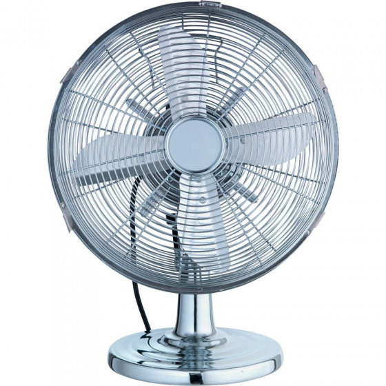 Challenge Chrome Oscillating Desk Fan - 12 Inch (No Handle)