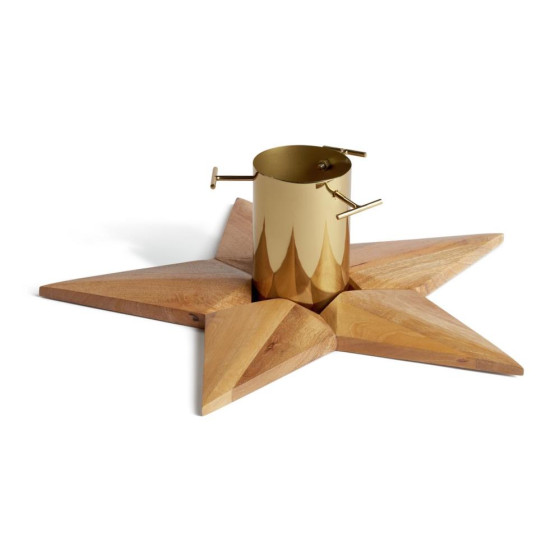 Habitat 52cm Wood Christmas Tree Stand - Brown