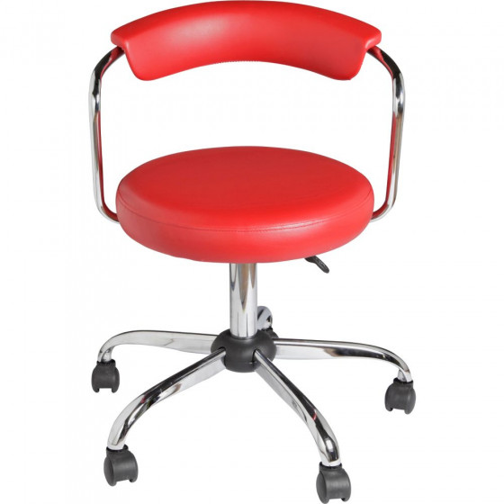 Barstool Gas Lift Office Chair - Red