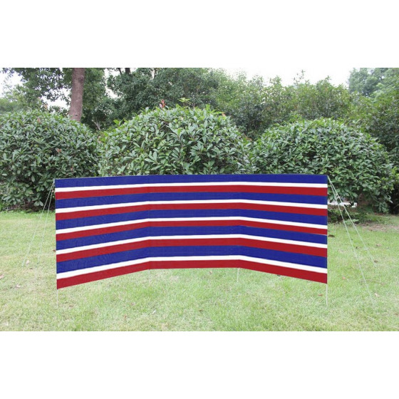 3 Section Windbreak - 3.75m x 1m - Multicoloured