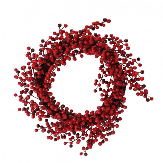 Home Faux Berry Christmas Wreath - Red