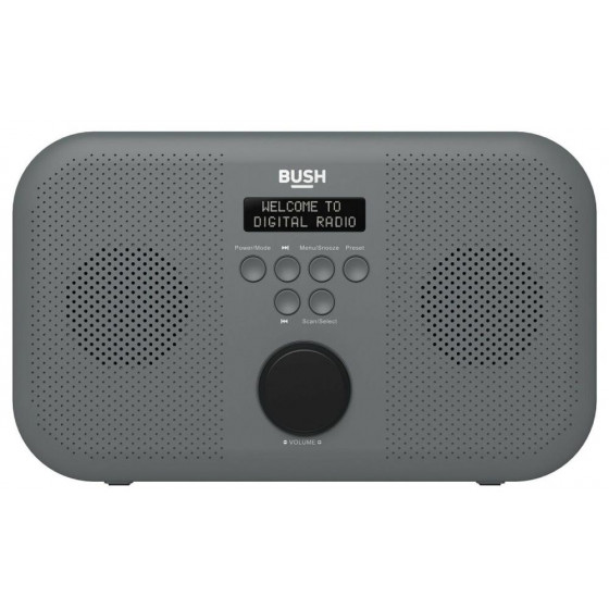 Bush Portable Stereo DAB Radio - Grey (Mains Operated Only)