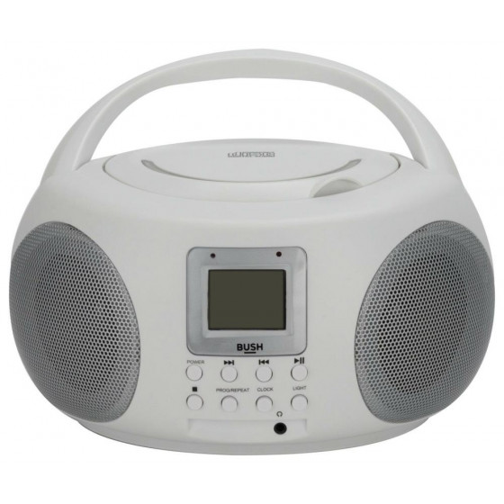 Bush Party Light Up FM Boombox CD Player - White