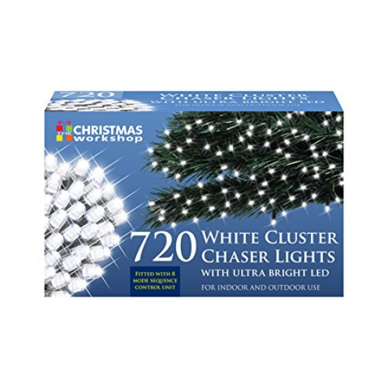 Christmas Workshop 720 LED Chaser Cluster Lights - Warm White