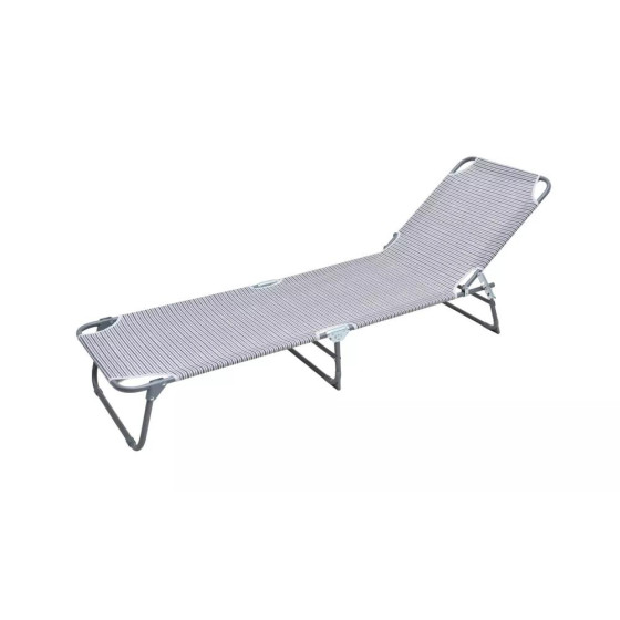 Habitat Sunbed Folding Sun Lounger - Grey