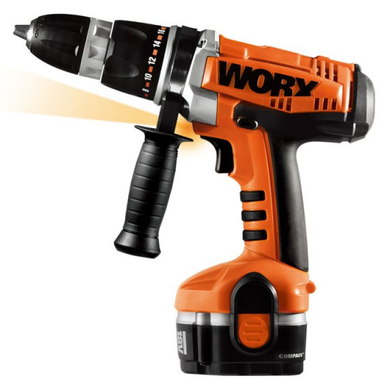 Worx WX369.3 18v NiCd Cordless Hammer Drill with Second Battery