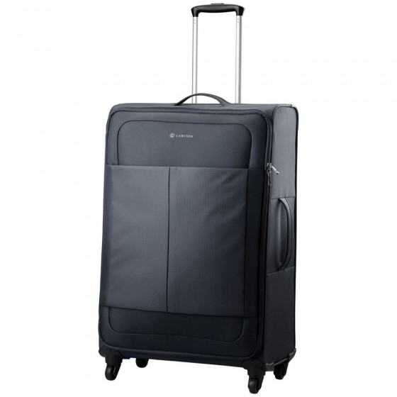 Carlton Ultralite Large 4 Wheel Soft Suitcase - Black