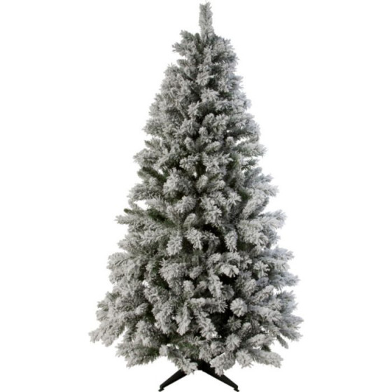 Green Snow Covered Christmas Tree - 6ft