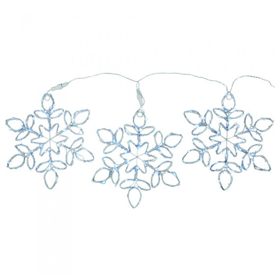 Set of 3 Snowflake Light Christmas Decorations