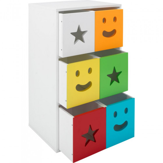 6 Drawer Smiley Face Storage Unit
