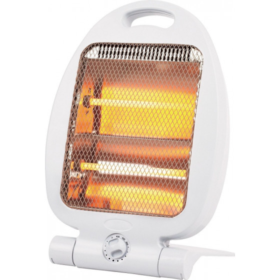 Easy Home 800w Portable Quartz Electric Heater - White