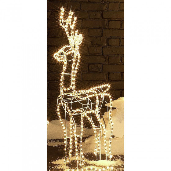 3D Static Light Up Reindeer Christmas Decoration (No Pegs)