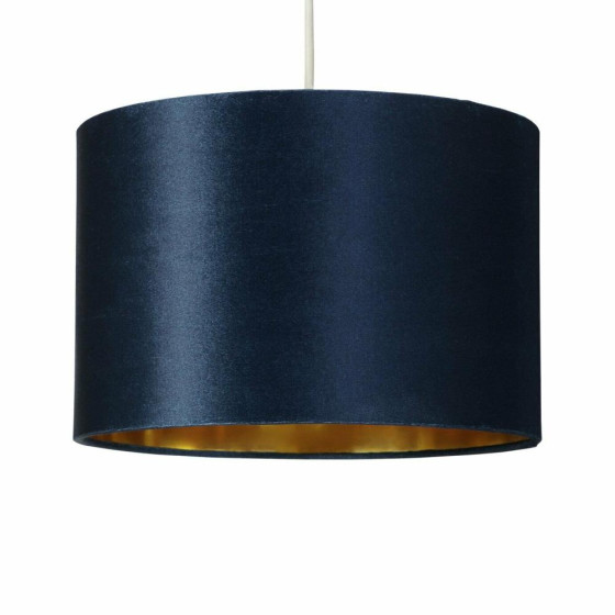 Home Velvet Drum Shade - Navy