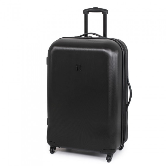 IT Luggage Hard Expandable 4 Wheel Suitcase - Black