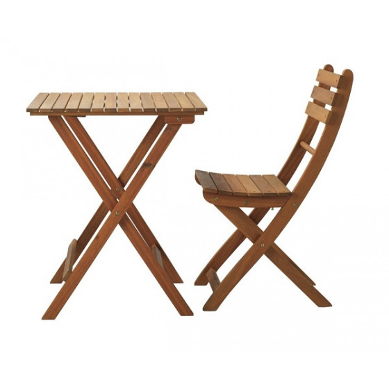 Home Toledo Wooden Bistro Set - Table & 1 Chair