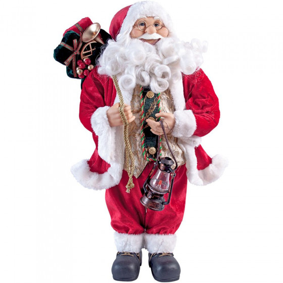 60cm Traditional Standing Santa Decoration